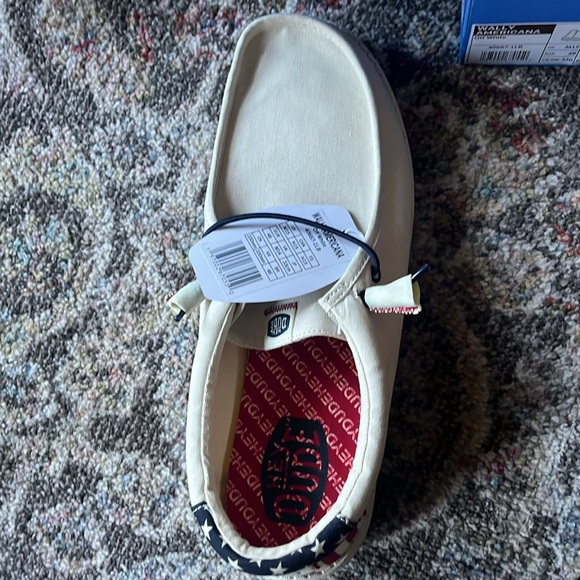 Men’s patriotic Hey Dudes size 15 - Picture 2 of 4